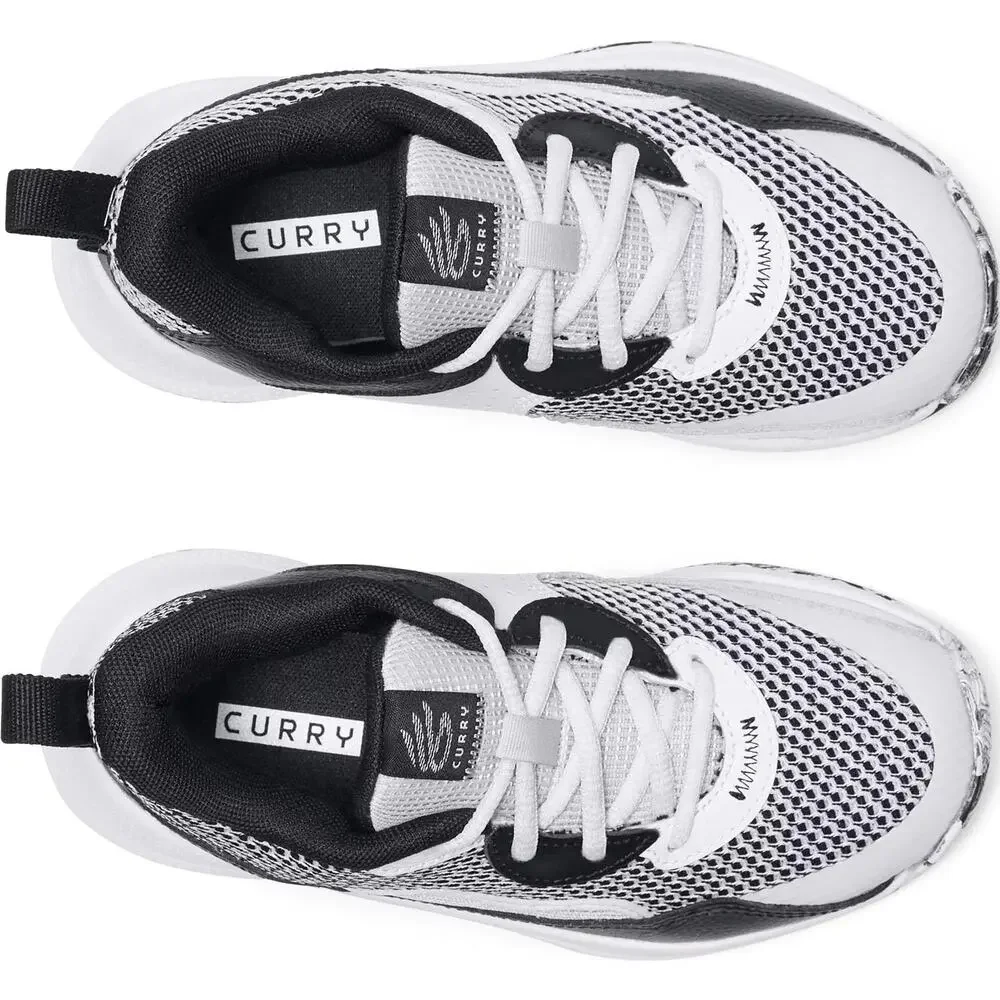 NWT Under Armour Curry 3Z 24 Preschool Basketball Shoes White/Black Size 11K